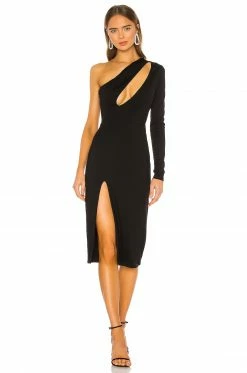 Wholesale 👍 H:ours Pagne Midi 👗 Dress In Black ❤️