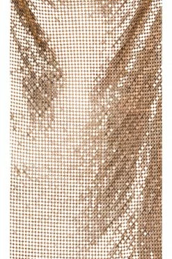 Discount 🧨 H:ours Imogen Chainmail 👗 Dress In Gold 😀 -h:ours Sales 2022 HURR WD44 V4