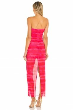 Outlet 😀 H:ours Rios Maxi 👗 Dress In Strawberry Tie Dye 🎁 -h:ours Sales 2022 HURR WD489 V3