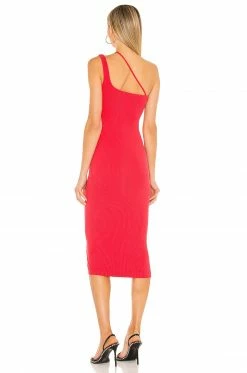 Promo 🌟 H:ours Niall Midi 👗 Dress In Two Tone Red 😍 -h:ours Sales 2022 HURR WD492 V3
