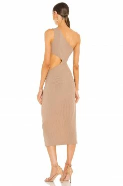 Cheap 👏 H:ours Almira Midi 👗 Dress In Latte 😀 -h:ours Sales 2022 HURR WD502 V4