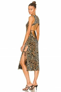 Buy ๐ H:ours Kori Midi ๐ Dress In Leopard ๐