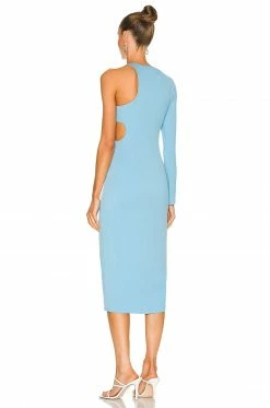 Top 10 🌟 H:ours Joelle Midi 👗 Dress In Cyan Blue ❤️ -h:ours Sales 2022 HURR WD528 V4