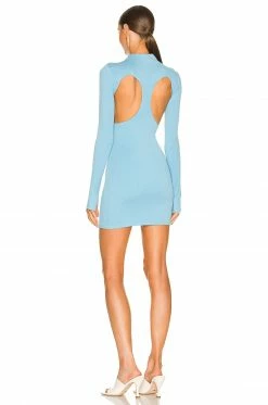 New ⭐ H:ours Zeri Mini 👗 Dress In Cyan Blue ✔️ -h:ours Sales 2022 HURR WD536 V3