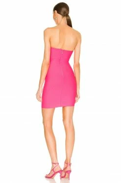 Hot Sale 🔔 H:ours Aimee Mini 👗 Dress In Hot Pink ❤️ -h:ours Sales 2022 HURR WD546 V3