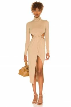 Hot Sale ✨ H:ours Cia Midi 👗 Dress In Camel ✔️