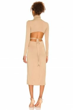 Hot Sale ✨ H:ours Cia Midi 👗 Dress In Camel ✔️ -h:ours Sales 2022 HURR WD560 V3