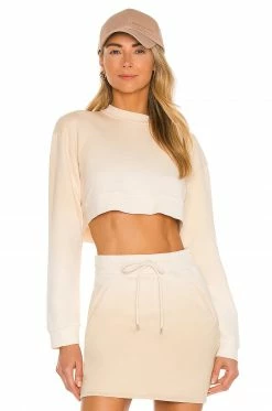 Best deal 🎁 H:ours Malika Cropped Sweatshirt In Neutral Ombre 🧨