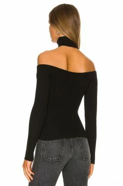 Promo 😍 H:ours Alaric Mock Neck Sweater In Black 🎁 -h:ours Sales 2022 HURR WK47 V3