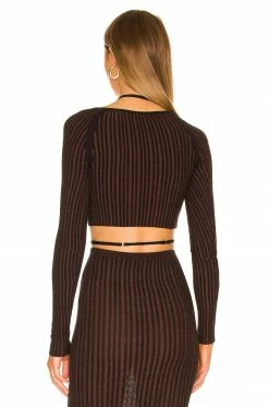 Best deal 🔔 H:ours Lina Sweater In Dark Oak 👍 -h:ours Sales 2022 HURR WK48 V3