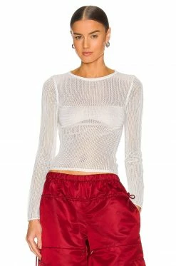 Top 10 🔔 H:ours Aya Glow In The Dark Mesh Top In White Glow 👏