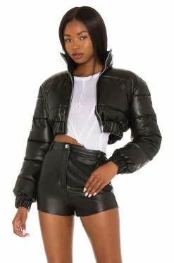 Cheapest 🎁 H:ours Blaine Cropped Puffer Jacket In Black 😉