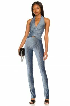 Wholesale 😍 H:ours Anfisa Pant In Tonal Blue ✔️ -h:ours Sales 2022 HURR WP81 V4