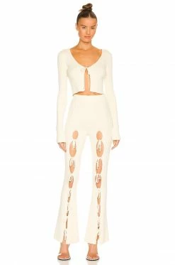 Promo 🌟 H:ours Aiden Knit Pant In Ivory ⭐ -h:ours Sales 2022 HURR WP82 V4