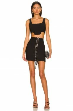 Best deal ❤️ H:ours Azaria Mini 👗 Skirt In Black ❤️ -h:ours Sales 2022 HURR WQ105 V4