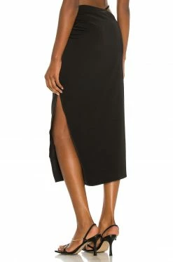 Cheap 👍 H:ours Sonnie Midi 👗 Skirt In Black 🔔 -h:ours Sales 2022 HURR WQ93 V4