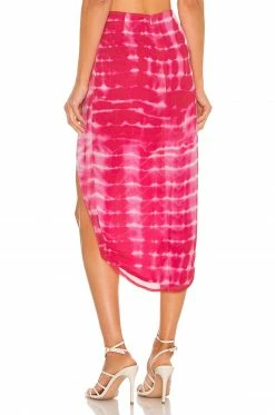 Discount 🔔 H:ours Cavo Midi 👗 Skirt In Fuchsia Tie Dye ⭐ -h:ours Sales 2022 HURR WQ94 V3