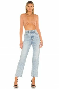 New 😉 H:ours Anton Crop Top In Nude 😉 -h:ours Sales 2022 HURR WS414 V4