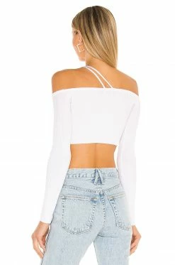 Budget 🤩 H:ours Nina Knit Top In White 🌟 -h:ours Sales 2022 HURR WS420 V3
