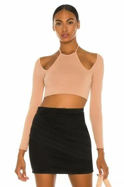 Discount ✔️ H:ours Caelie Cutout Halter Top In Nude ✨