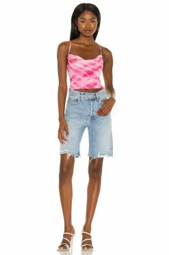 Budget 🌟 H:ours Cavo Cowl Top In Fuchsia Tie Dye 😀 -h:ours Sales 2022 HURR WS432 V4