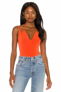 Flash Sale ❤️ H:ours Nessa Bodysuit In Red Orange 💯