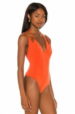 Flash Sale ❤️ H:ours Nessa Bodysuit In Red Orange 💯 -h:ours Sales 2022 HURR WS433 V3
