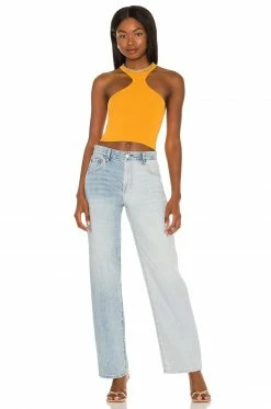 Wholesale 👍 H:ours Kyla Cropped Top In Orange Apricot 💯 -h:ours Sales 2022 HURR WS436 V4