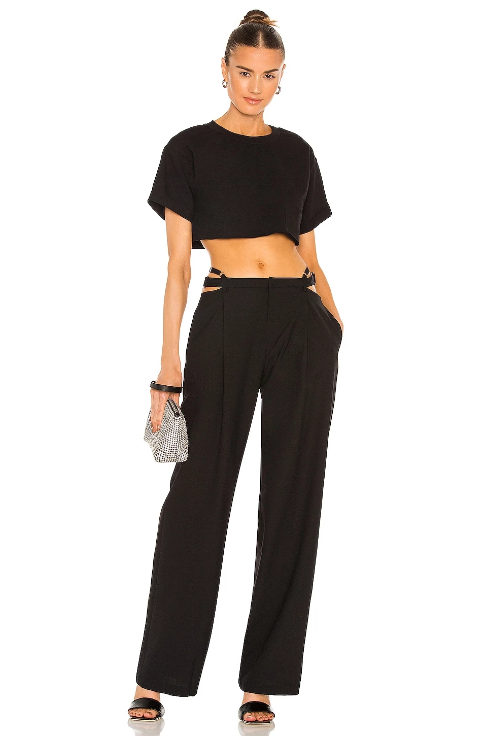 Flash Sale π€© H:ours Super Cropped Pocket Tee In Black π― 4 Flash Sale π€© H:ours Super Cropped Pocket Tee In Black π― - Image 4