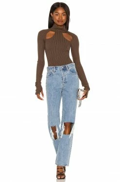 Deals 👍 H:ours Osyris Bodysuit In Brown ✔️ -h:ours Sales 2022 HURR WS441 V5