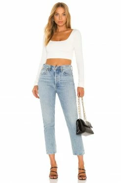 Buy ⭐ H:ours Hibi Crop Top In White 🔔 7 Buy ⭐ H:ours Hibi Crop Top In White 🔔 -h:ours Sales 2022 HURR WS445 V4