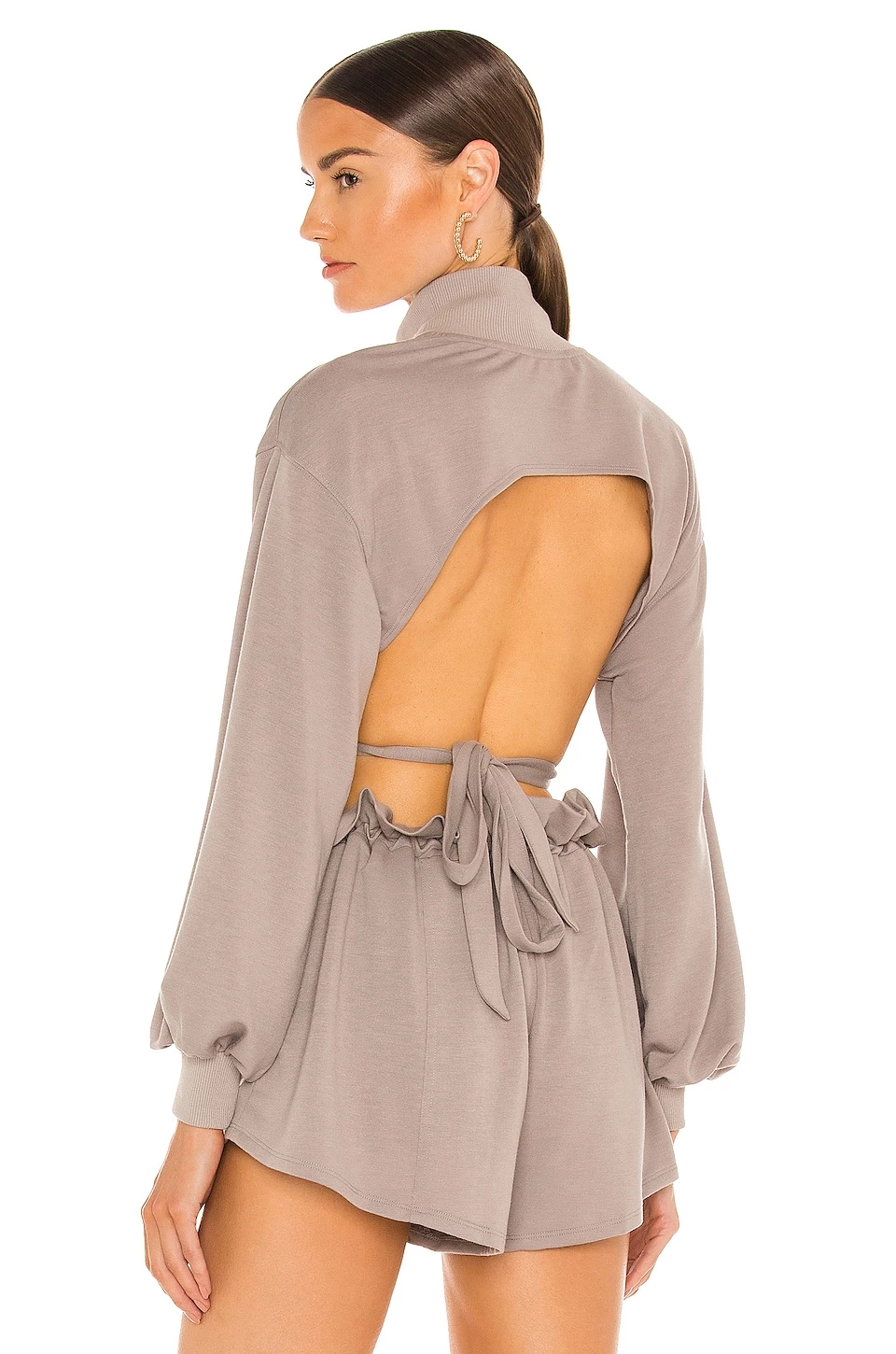 Promo ⌛ H:ours Georgi Cropped Sweatshirt In Taupe 😀 3 Promo ⌛ H:ours Georgi Cropped Sweatshirt In Taupe 😀 - Image 3