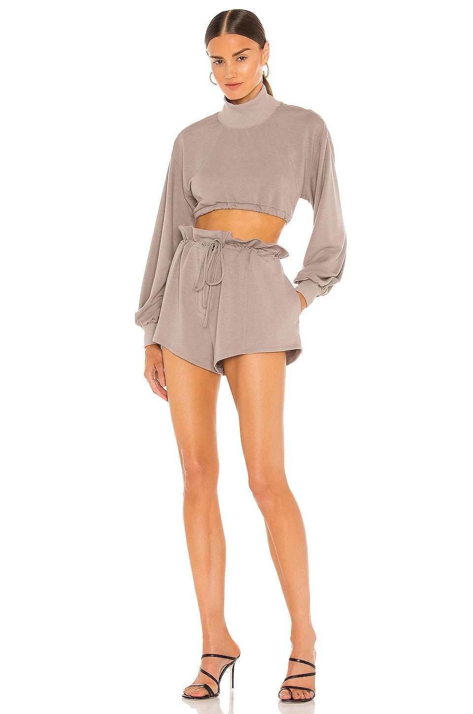 Promo ⌛ H:ours Georgi Cropped Sweatshirt In Taupe 😀 4 Promo ⌛ H:ours Georgi Cropped Sweatshirt In Taupe 😀 - Image 4