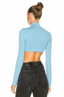 Cheapest 🌟 H:ours Zeri Top In Cyan Blue ❤️ -h:ours Sales 2022 HURR WS472 V3