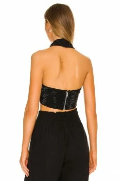 Budget 🥰 H:ours Kiki Cross Front Top In Black ⌛ -h:ours Sales 2022 HURR WS475 V3