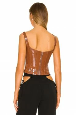 New 🤩 H:ours Ember Corset Top In Brown 👏 -h:ours Sales 2022 HURR WS476 V3