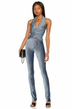 Brand new 🎁 H:ours Anfisa Top In Tonal Blue 🎁 -h:ours Sales 2022 HURR WS493 V4