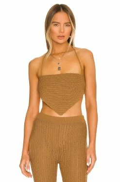 Brand new 😀 H:ours Gretna Crochet Halter Top In Sundial 👏