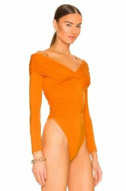 Wholesale 🔥 H:ours Anesha Bodysuit In Orange 🤩 -h:ours Sales 2022 HURR WS497 V3